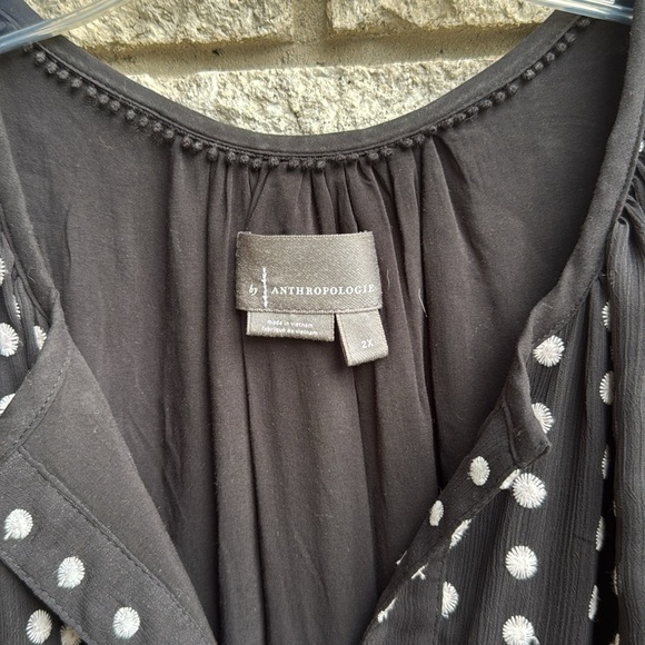 Anthropologie The Somerset Mini Dress Black and White Mini Dress 2X - Picture 9 of 10